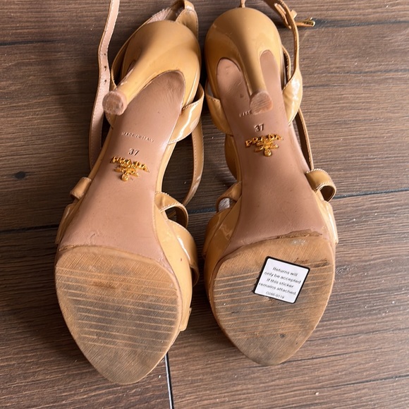 Prada Patent Leather platform Strappy Heels Sandals - Picture 8 of 9